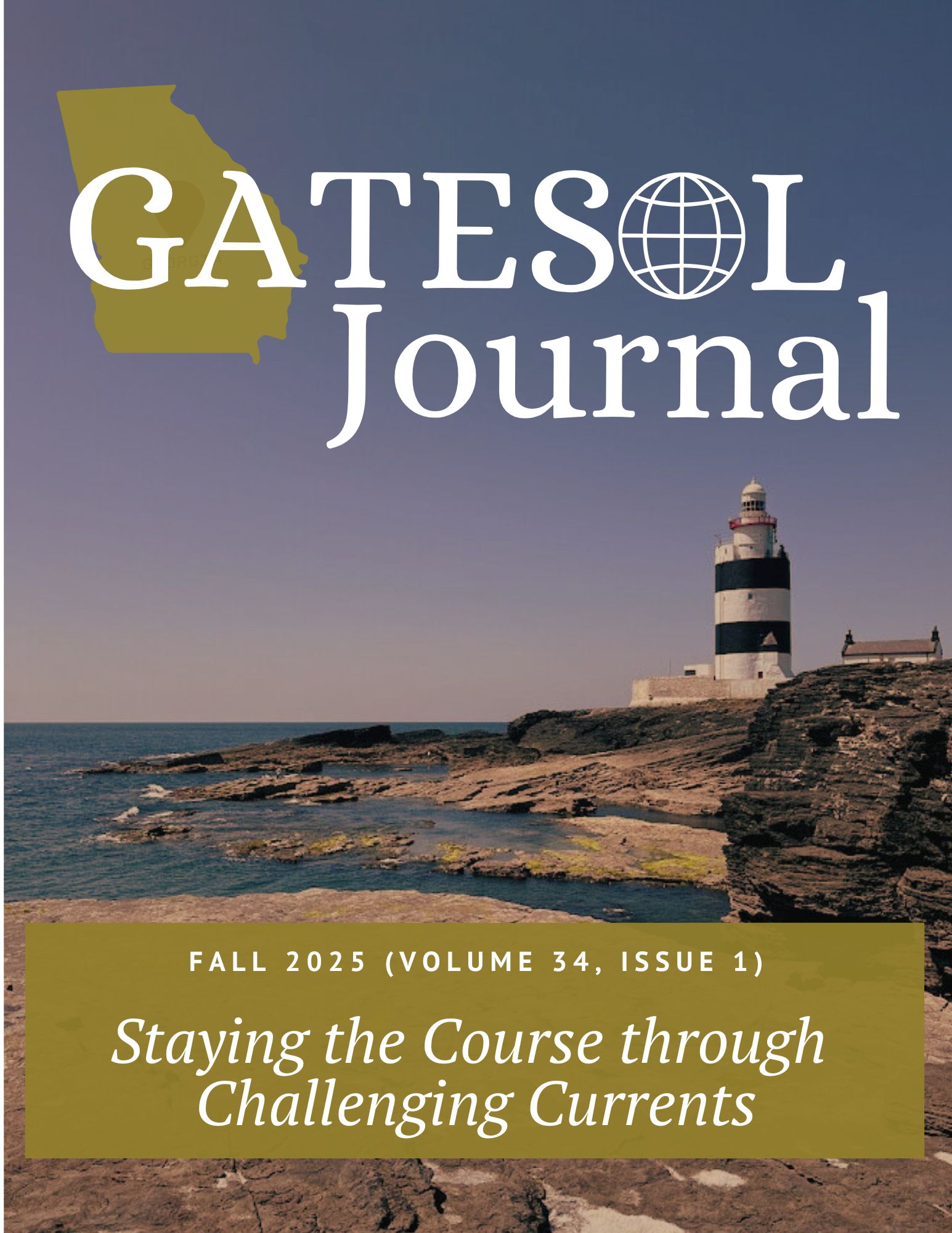 A lighthouse overlooks a rocky shore